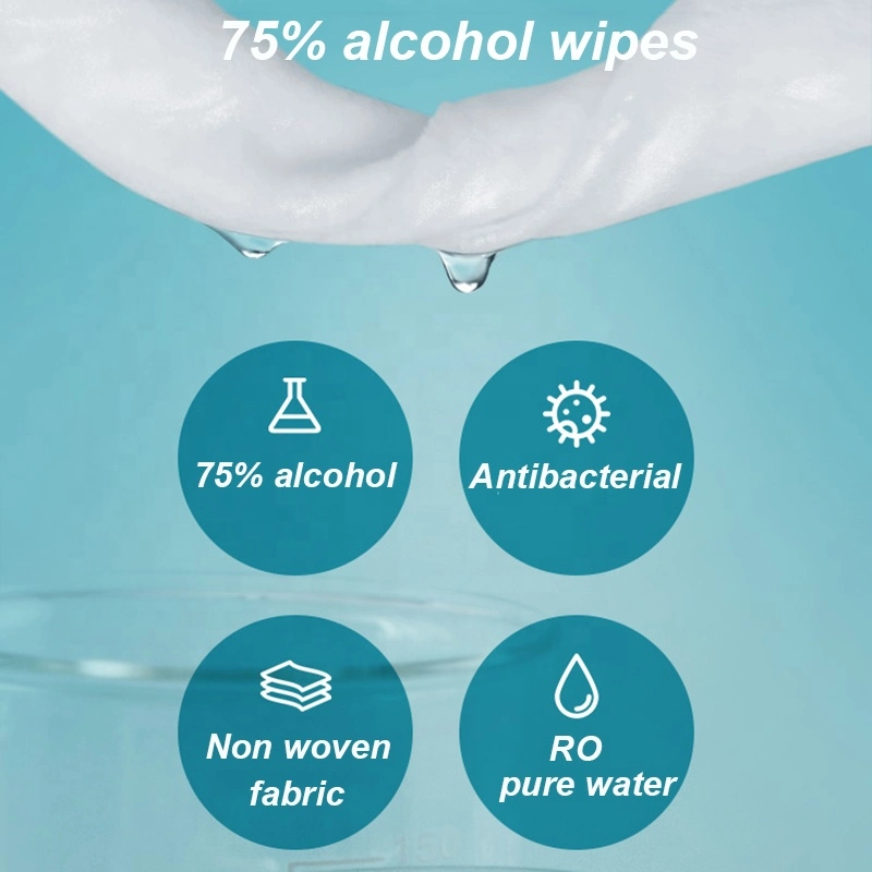 Hot Sale 75% Factory Stock Disinfecting Wipe 75% Medical Alcohol Disinfectant Wipes